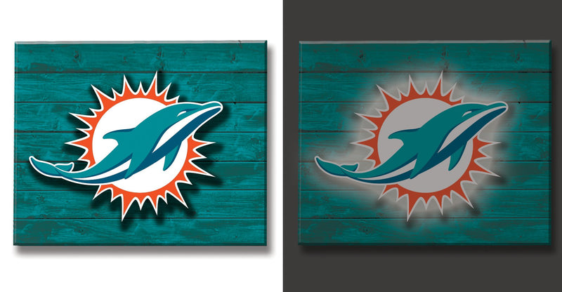 Lit Wall Décor, Miami Dolphins,6wlt3816b