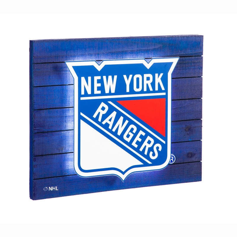 Team Sports America New York Rangers LED Metal Wall Art