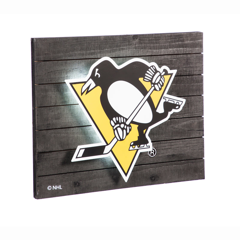 Team Sports America Pittsburgh Penguins LED Metal Wall Art