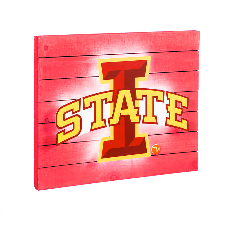 Team Sports America Iowa State Cyclones LED Metal Wall Art