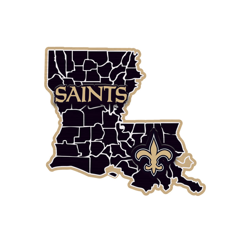 Team Sports America State Shape Wall Décor New Orleans Saints