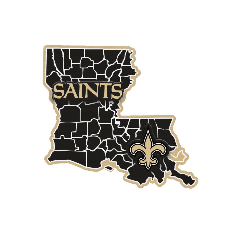 Team Sports America State Shape Wall Décor New Orleans Saints