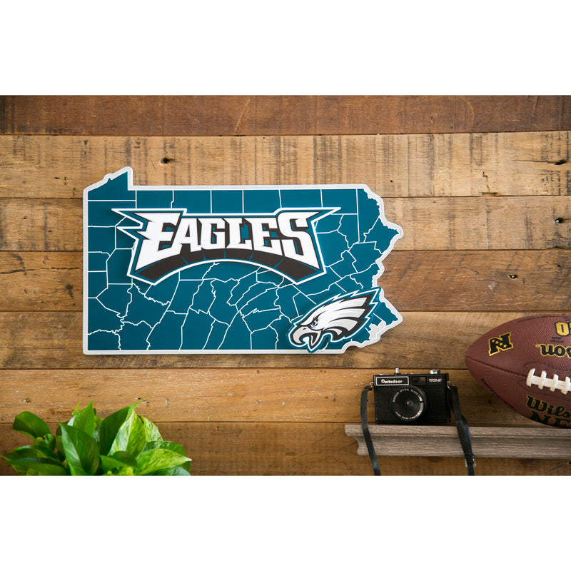 Team Sports America State Shape Wall Decor Philadelphia Eagles