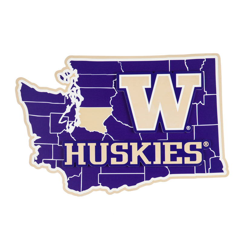State Shape Wall Décor, University of Washington,6ws941