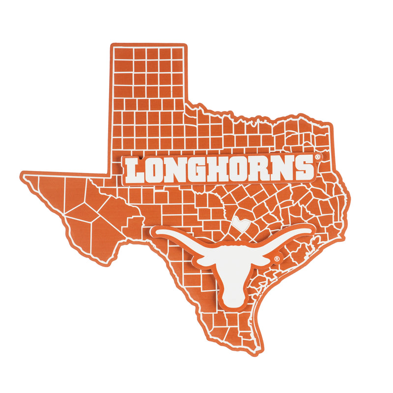 State Shape Wall Décor,, University of Texas,6ws999