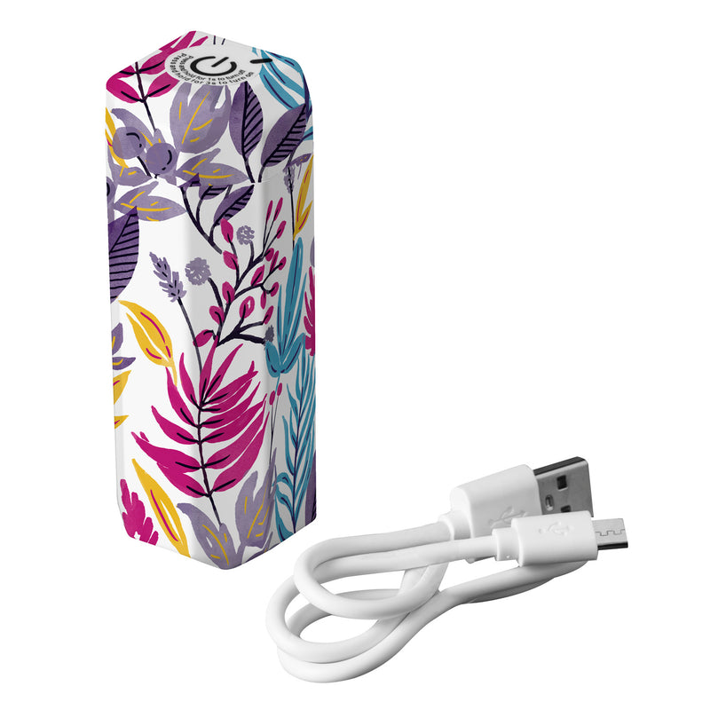 Evergreen Retractable UVC Light Sanitizer  Portable Lamp, Bright Floral, 1.48'' x 3.86'' x 1.48'' inches