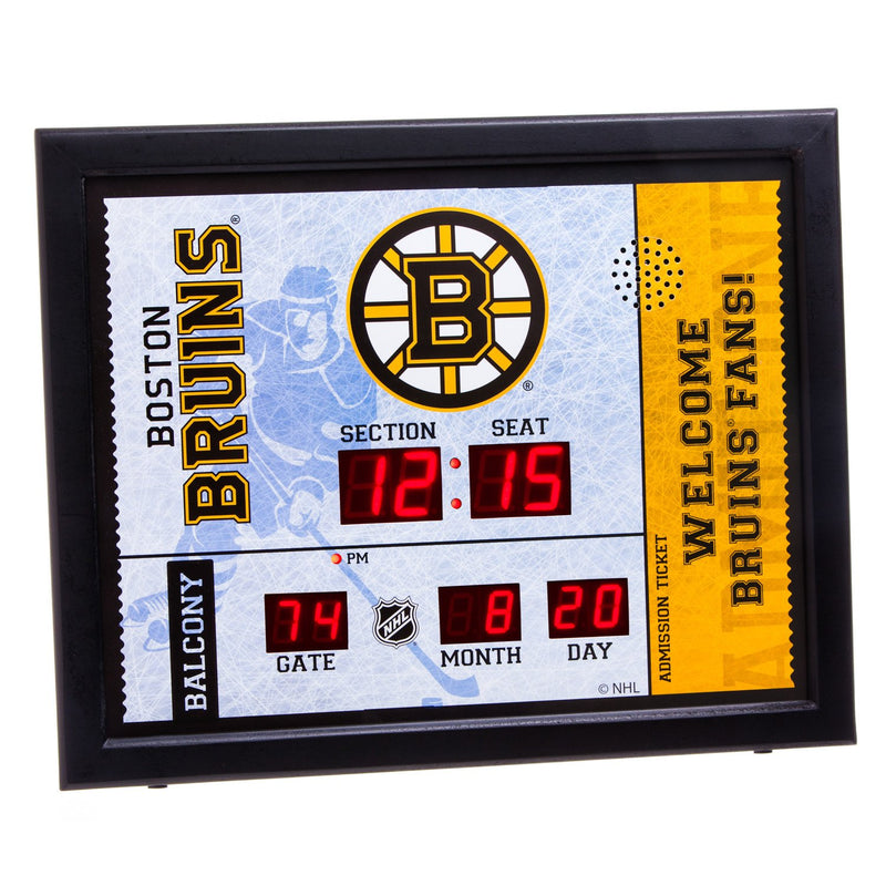 Bluetooth Scoreboard Wall Clock, Boston Bruins