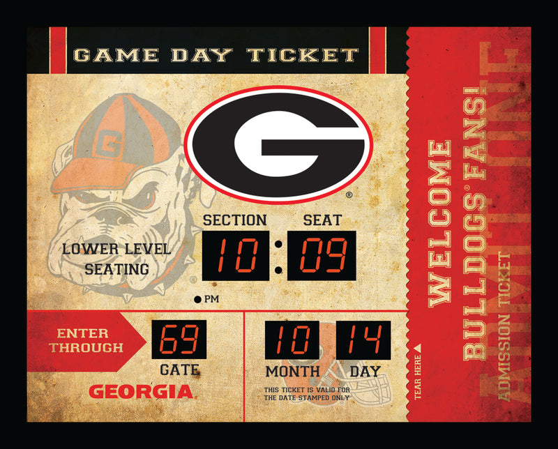 Bluetooth Scoreboard Wall Clock, Georgia,7cl914