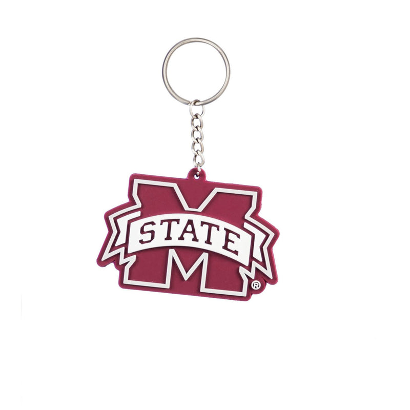 Team Sports America NCAA Mississippi State University Bold Sporty Rubber Keychain - 5" Long x 3" Wide x 0.2" High