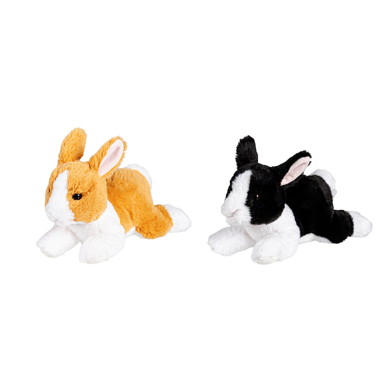 9" Plush Bunny, 2 Asst, 9.5"x5"x7"inches
