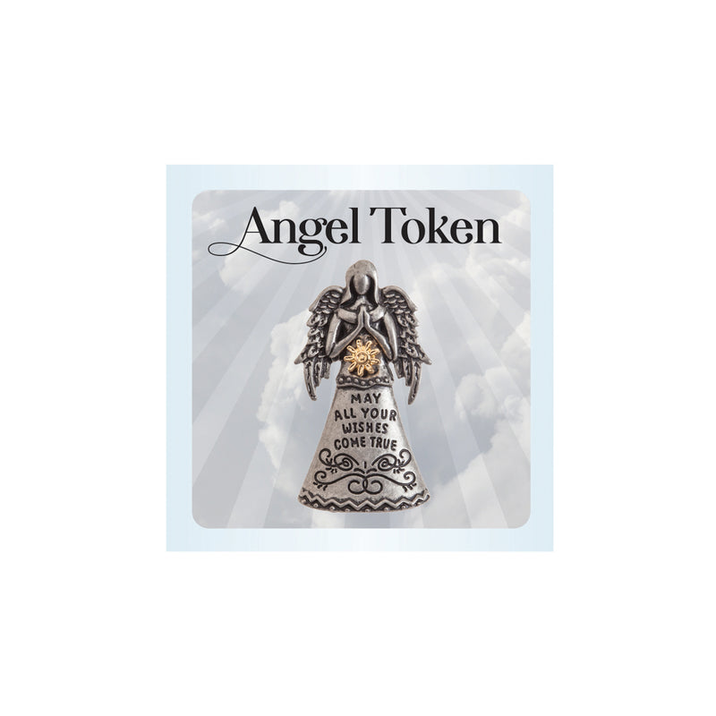 Angel Wish Token, 4 Designs, 12 of each, 48 pcs total, 0.05"x1"x1.5"inches