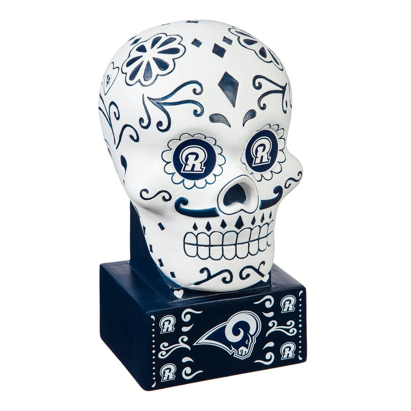 Los Angeles Rams, Sugar Skull Statue, 5.25"x6"x10.25"inches