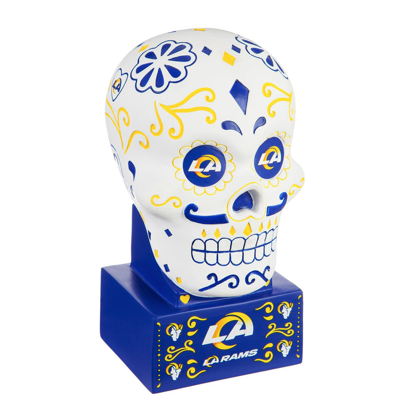 Los Angeles Rams, Sugar Skull Statue, 5.25"x6"x10.25"inches