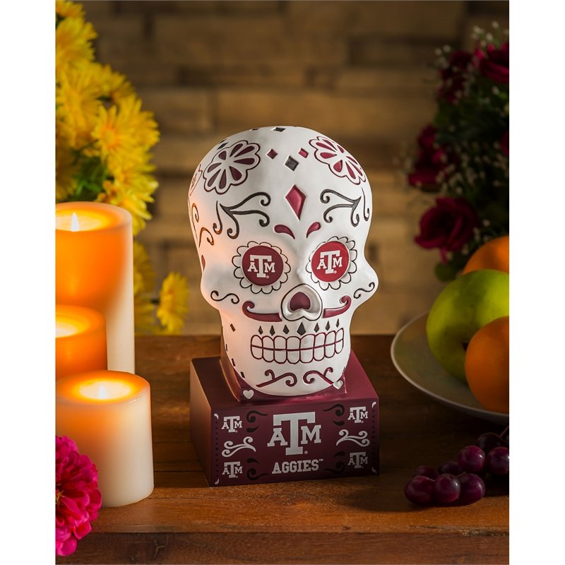 Texas A&M, Sugar Skull Statue, 5.25"x6"x10.25"inches