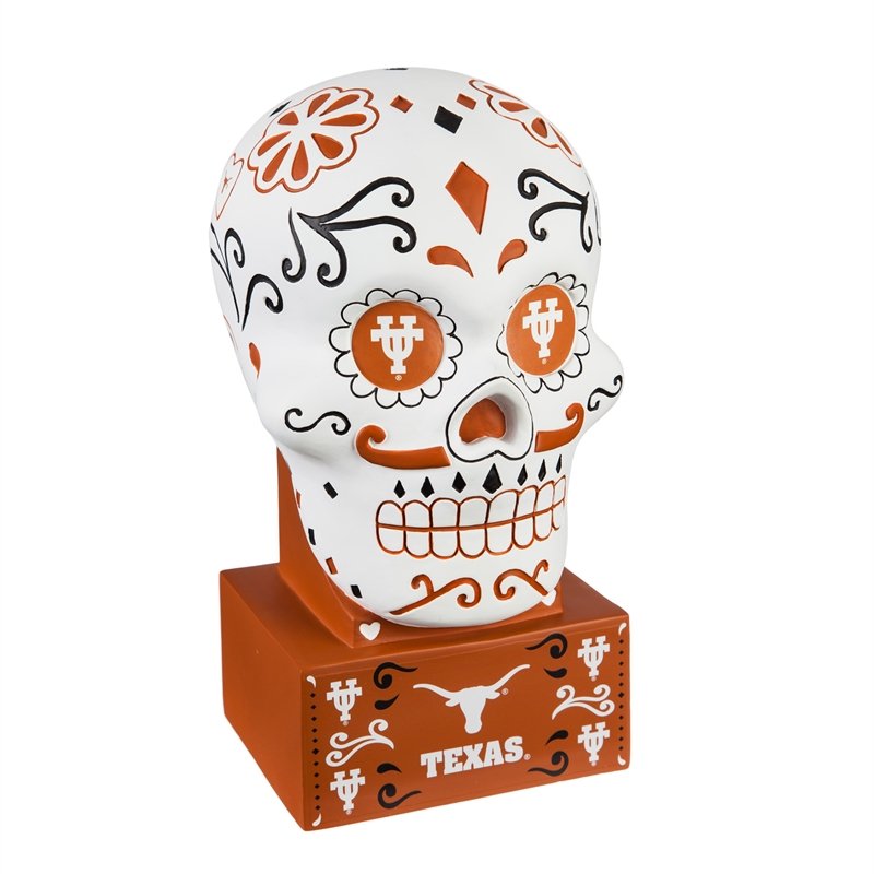 University of Texas, Sugar Skull Statue, 5.25"x6"x10.25"inches