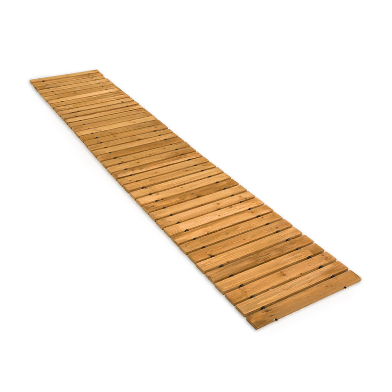 6' Portable Roll-Out Straight Cedar Pathway,72"x18"x0.92"inches