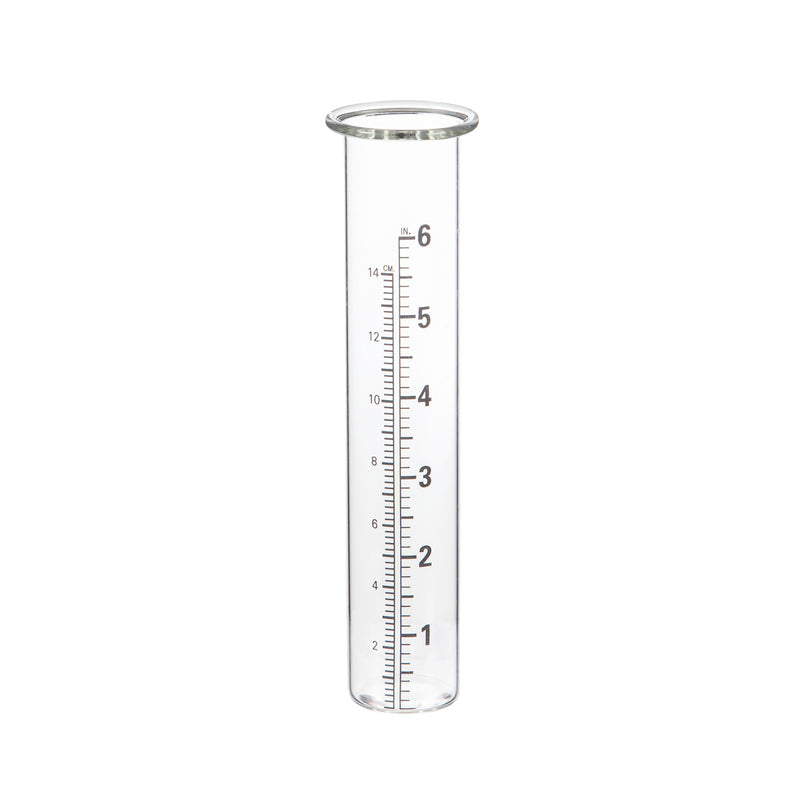 Evergreen 6" Glass Replacement  Rain Gauge, 1.9''x 1.9'' x 7.5'' inches