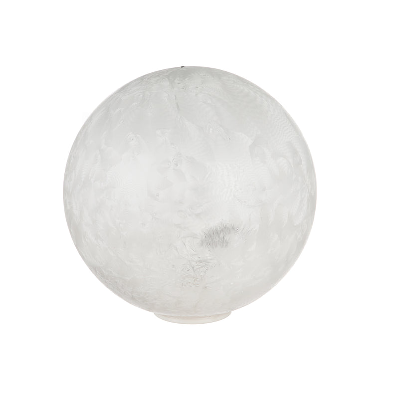 Hologram Star and Angel Battery Operated LED Glass Gazing Ball, Black Glitter Nativity,84g2980