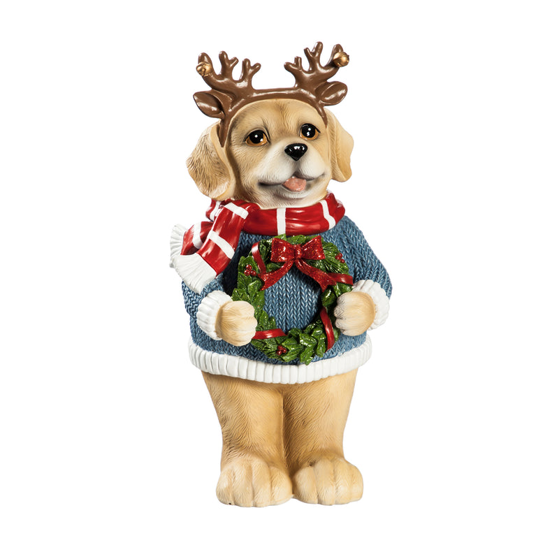 11"H Pets in Holiday Spirit Garden Statuary, 4 Asst.,84g3046