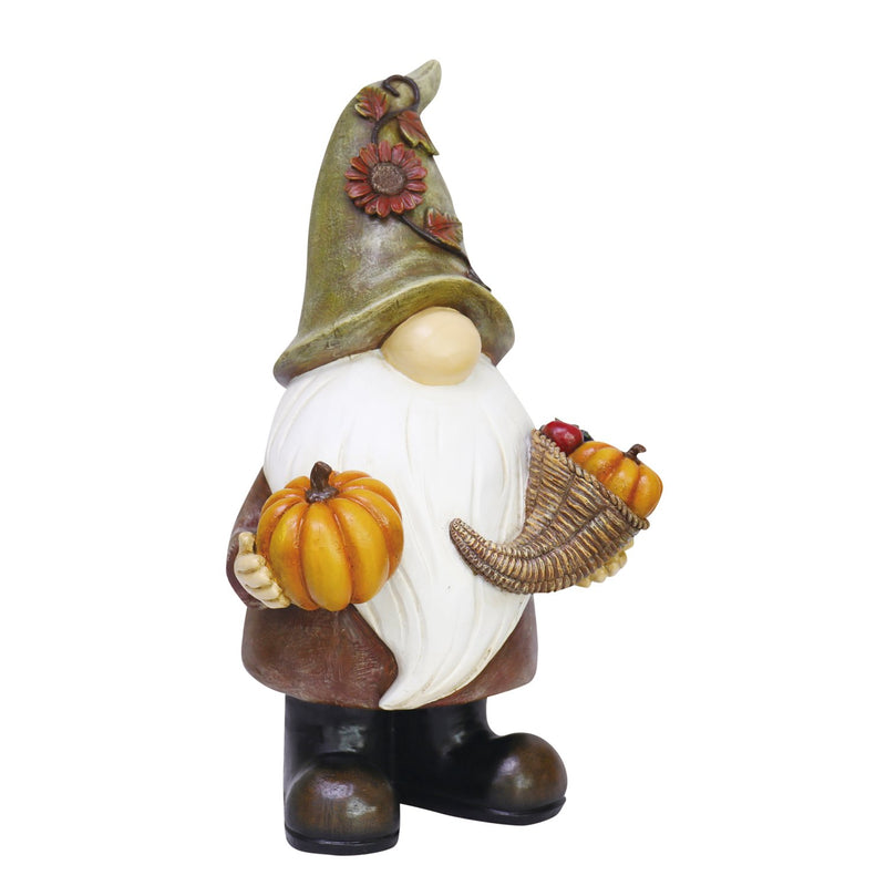 16.5"H Harvest Gnome Garden Statue, 9.06"x7.48"x16.54"inches