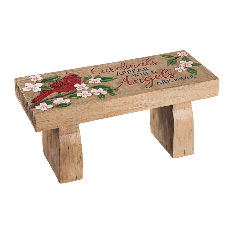 Cardinals Appear Resin Memorial Garden Bench,84g3789