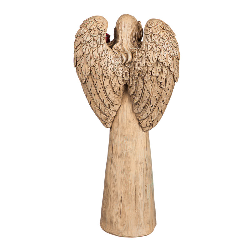 12"H Cardinals Appear Angel Garden Statuary, 5.51"x3.15"x12.01"inches