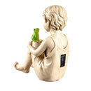 13"H Boy with Frog Garden Statuary, 6.5"x11.22"x13.19"inches