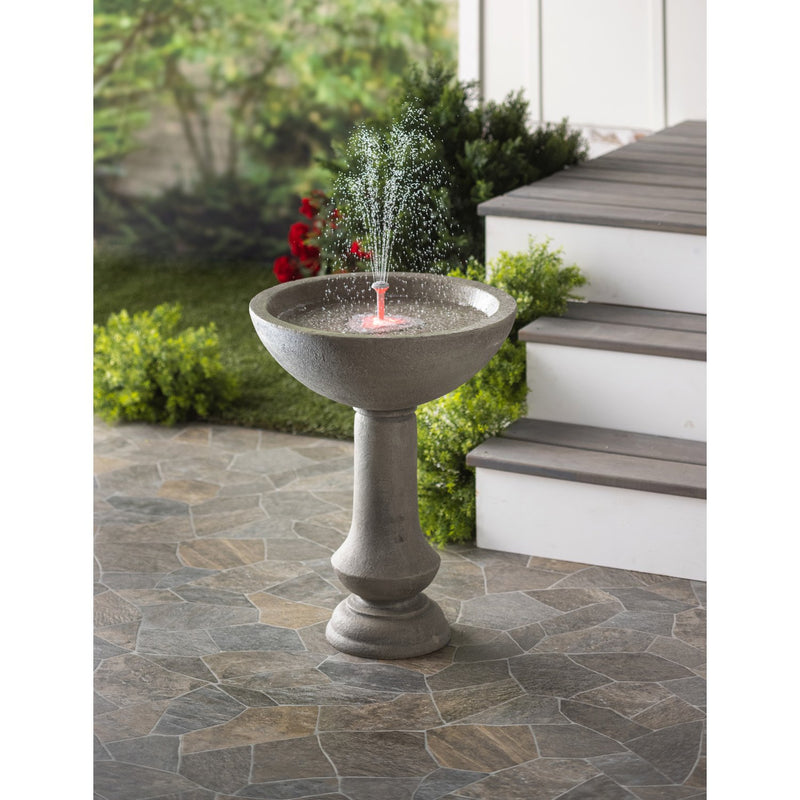"Tuscany" Round Birdbath w/Smart Fountain, 20"x20"x26"inches