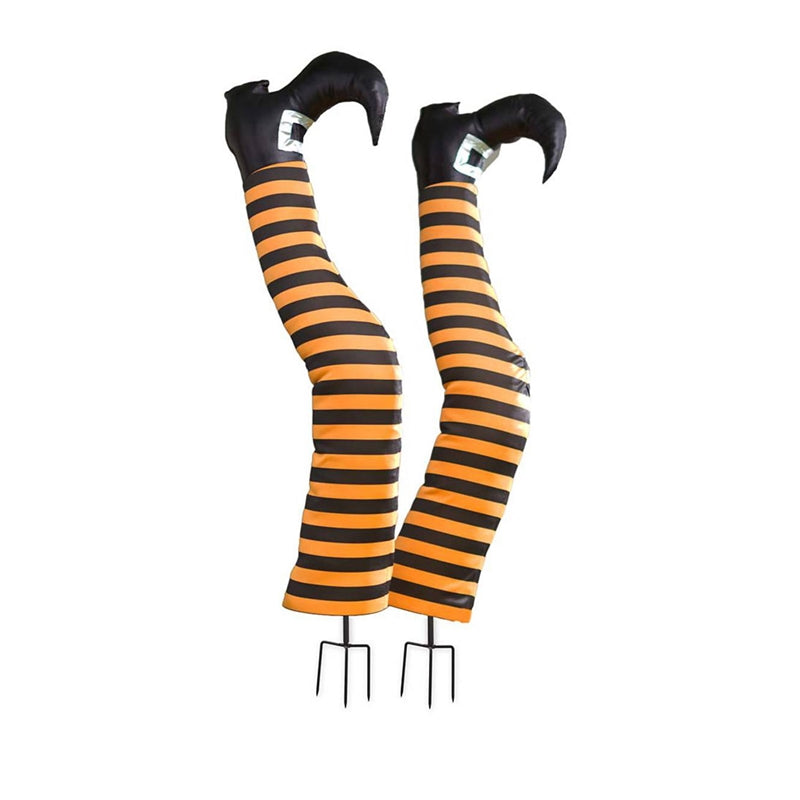 Halloween Witch Leg Stakes, Set of 2, 32"x9.5"x7.5"inches