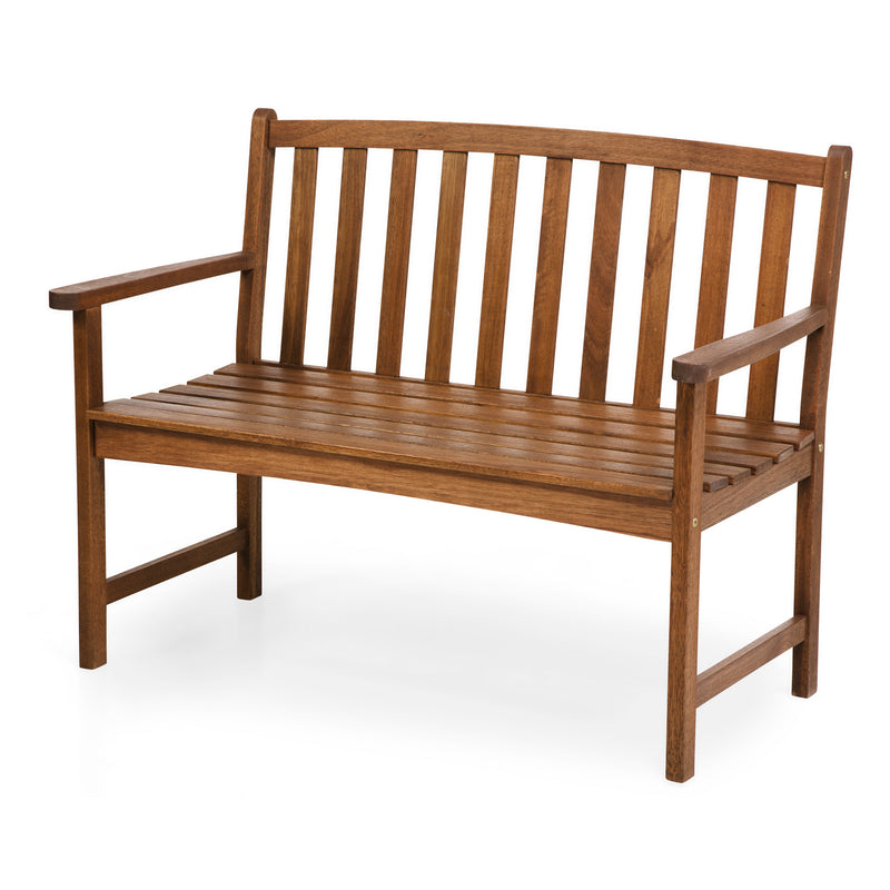Evergreen Deck & Patio Decor,Eucalyptus Wood Bench, Lancaster Outdoor Furniture Collection - Natural,46.5x23.5x35.5 Inches