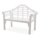 Lutyens Wood Garden Bench - White,8f00327