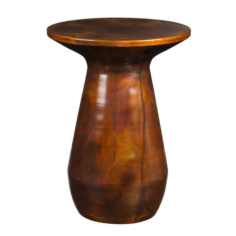 Copper Metal Side Table with Storage,8f00358