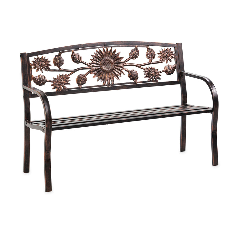 Evergreen Deck & Patio Decor,Sunflower Bench,50x21x34 Inches