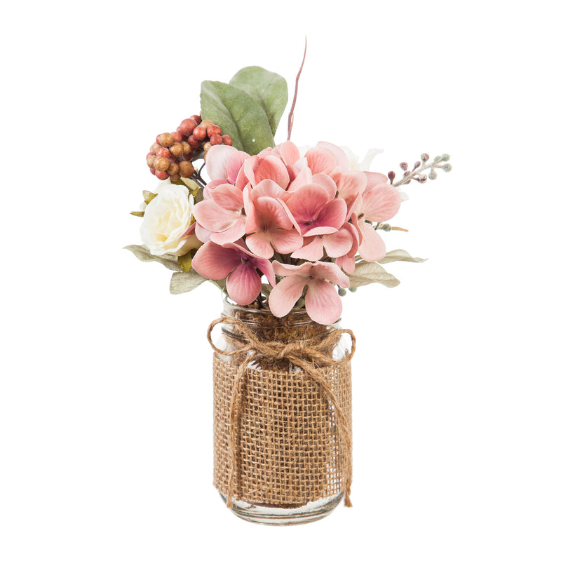 Cypress Home Wedding Day Décor Roses, Hydrangea, and Berrie Bundle - 7 x 7 x 10 Inches