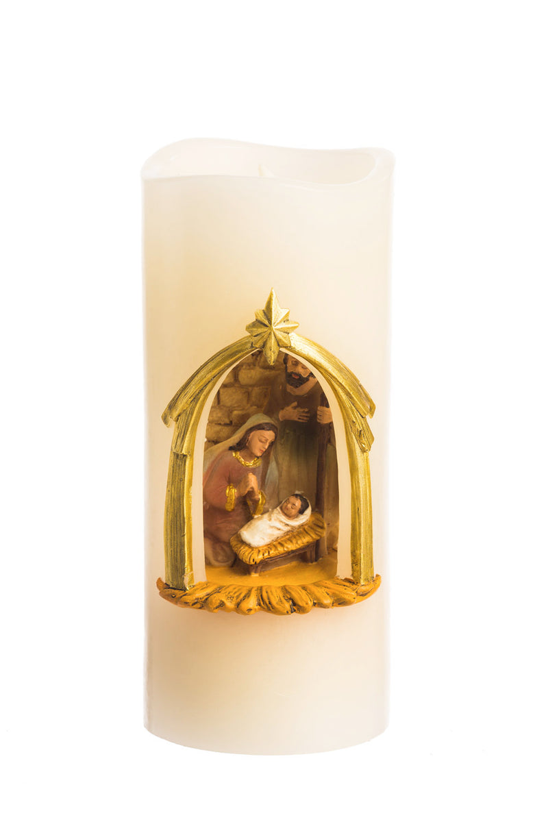 LED Musical Spinning Water Church Lantern, 4.2'' x 4.2'' x 12.6'' inches