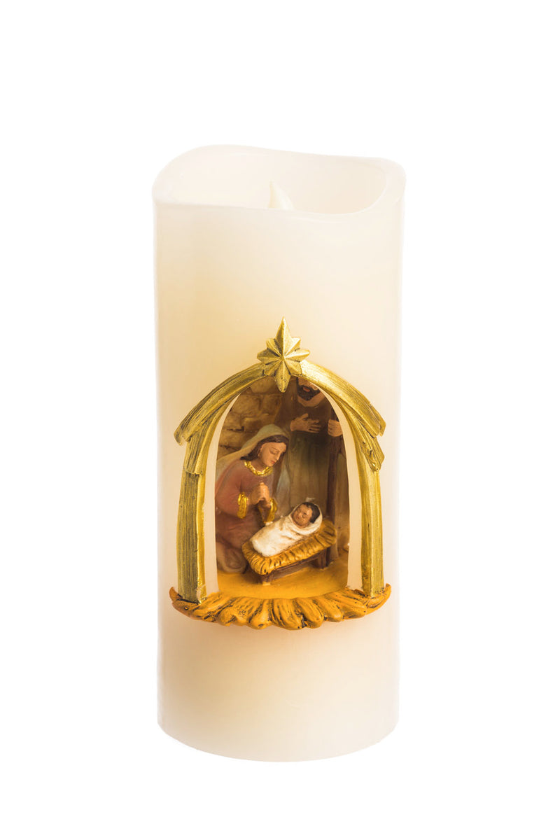LED Musical Spinning Water Church Lantern, 4.2'' x 4.2'' x 12.6'' inches