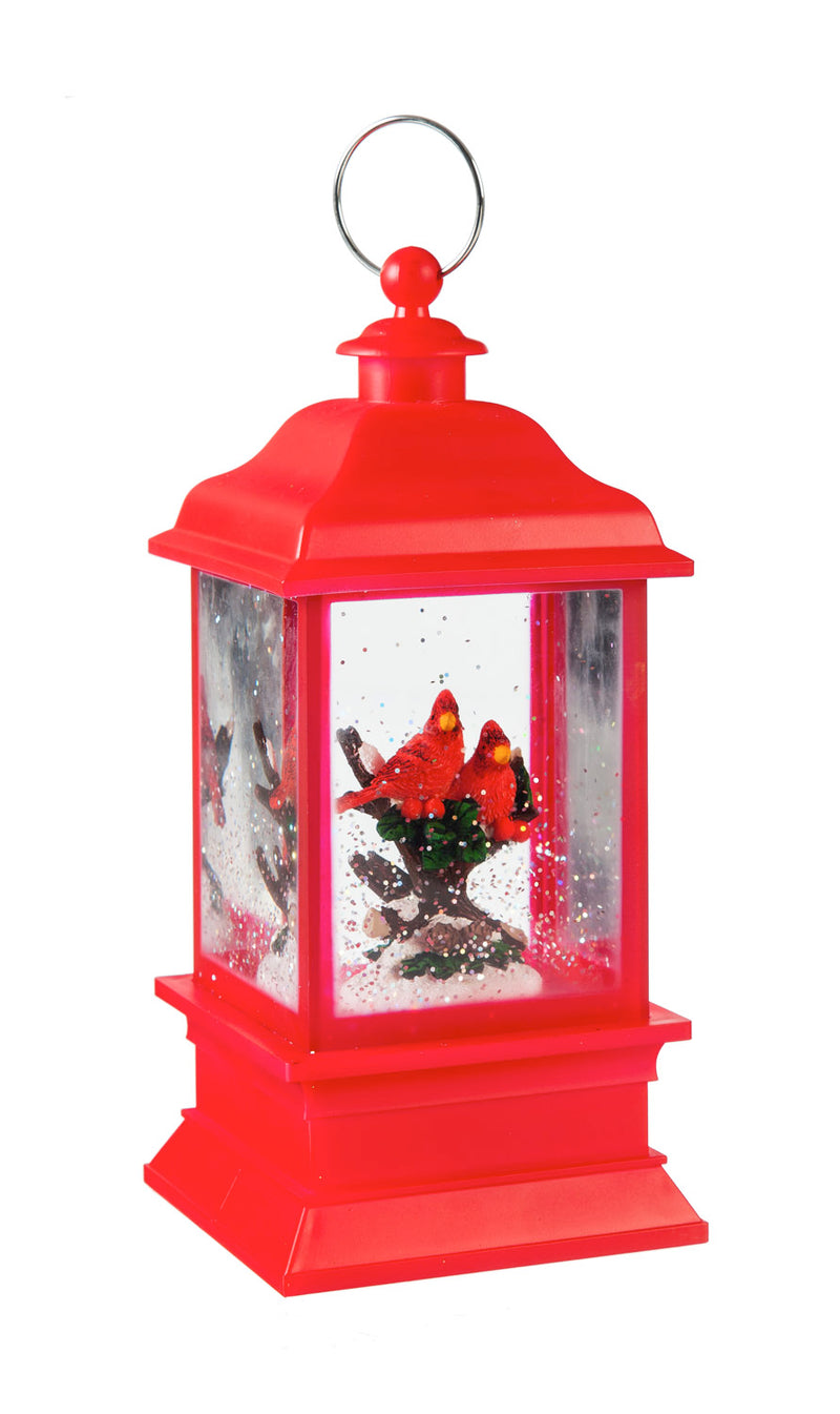 Red Cardinal- LED Water Lantern w/ Floating Glitter