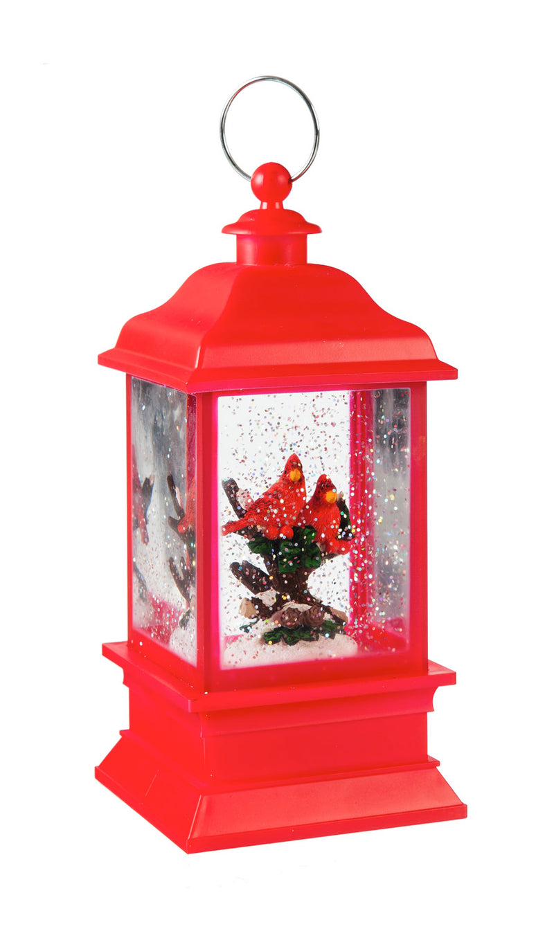 Red Cardinal- LED Water Lantern w/ Floating Glitter