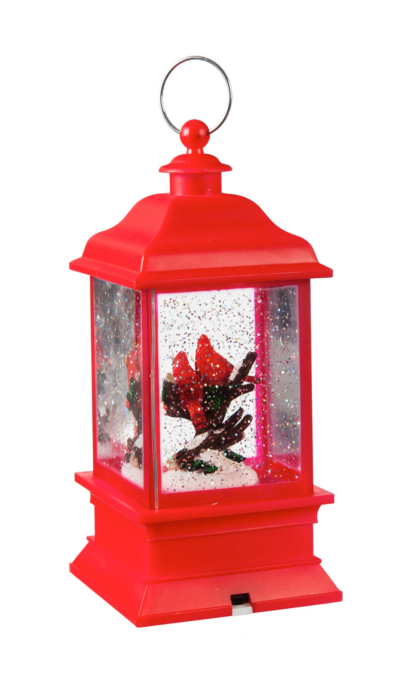 Red Cardinal- LED Water Lantern w/ Floating Glitter