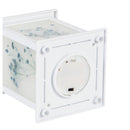 LED Lantern, Set of 2, Blue Floral,8led430