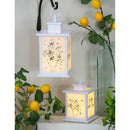LED Lantern, Set of 2, Blue Floral,8led430