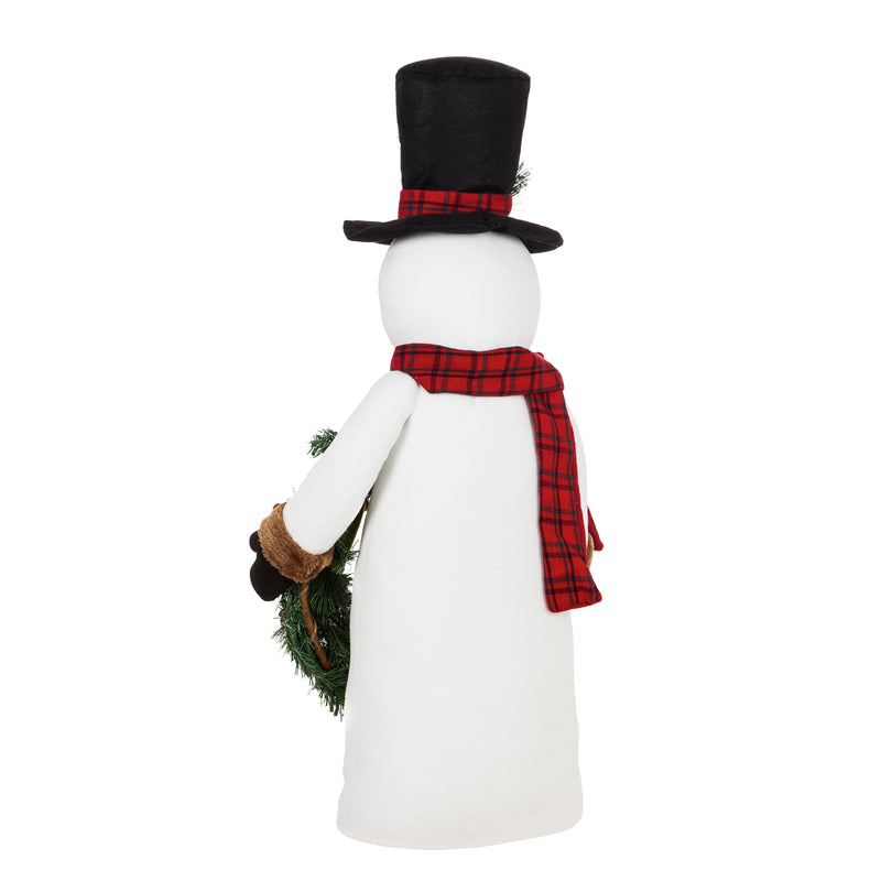 LED Snowman with Wreath Tabletop Décor,8led443