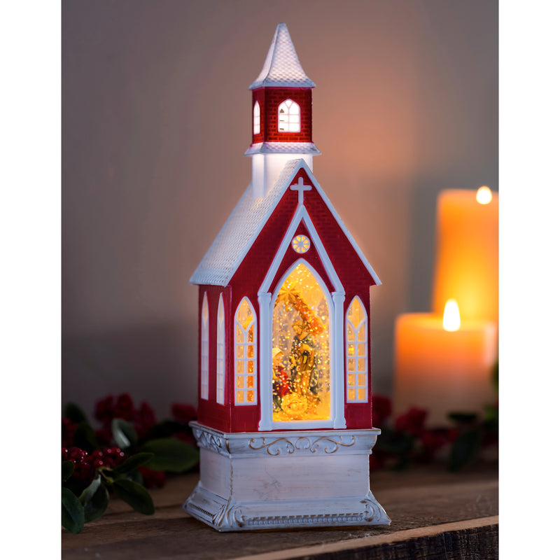 LED Musical Spinning Water Church Lantern,8led450