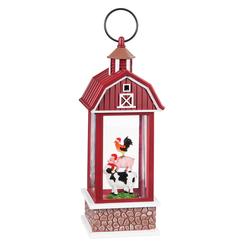 LED Spinning Water Barn Lantern, 2 Asst,8led458