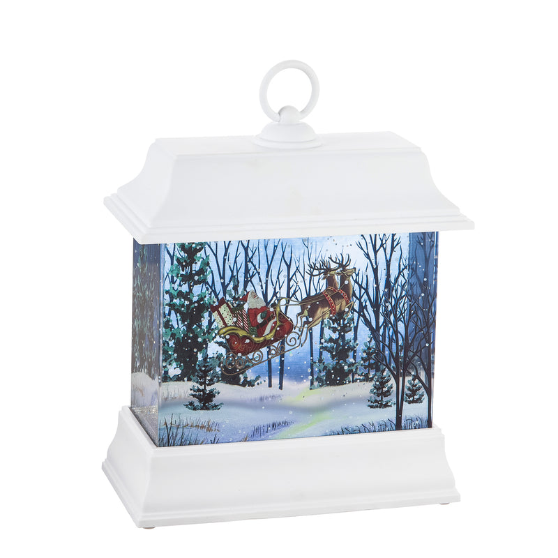 LED Spinning Water Santa Tabletop Décor, 3.8'' x 7'' x 8'' inches