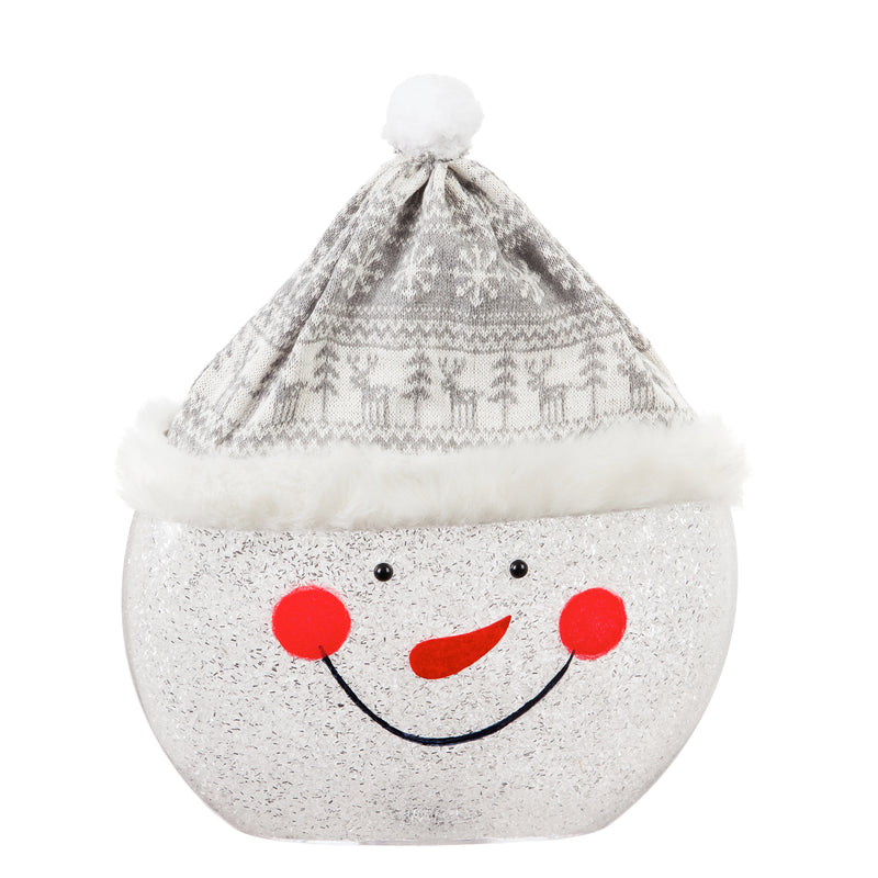 LED Snowman Face Tabletop Décor, Set of 2