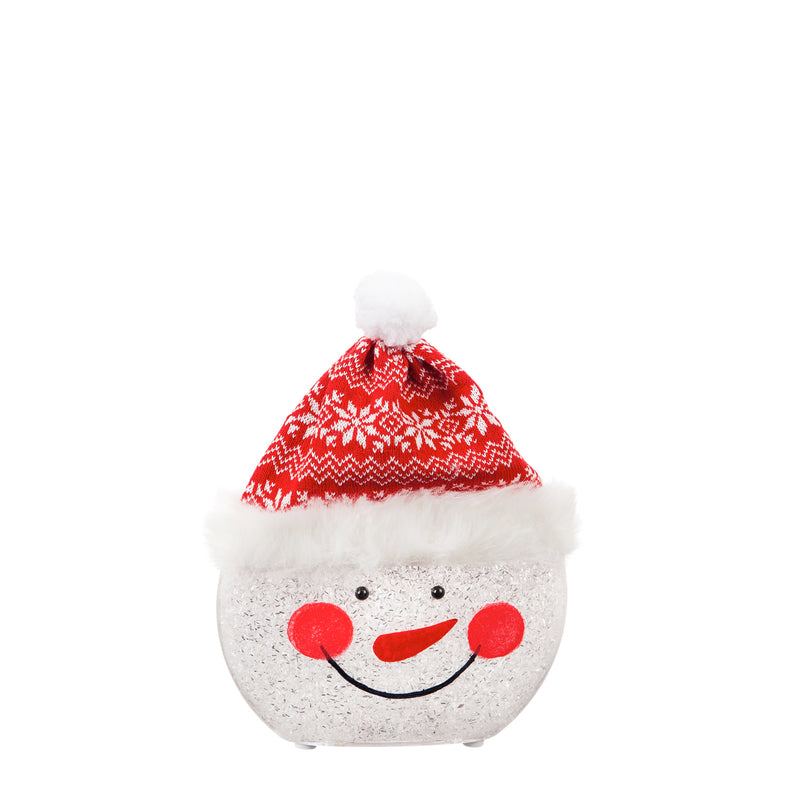 LED Snowman Face Tabletop Décor, Set of 2