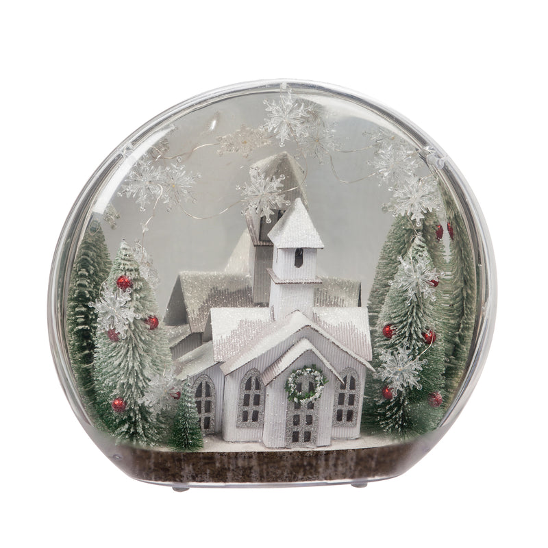 Large Shatterproof LED Disc with Church Scene