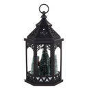 LED Lantern with Flower Cut-out Design and Snowman Scene,8led489