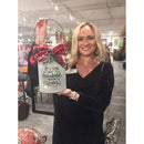 LED Jar with Plaid Ribbon, Pine, and Berries, 2 Assorted: Red/White,8led497